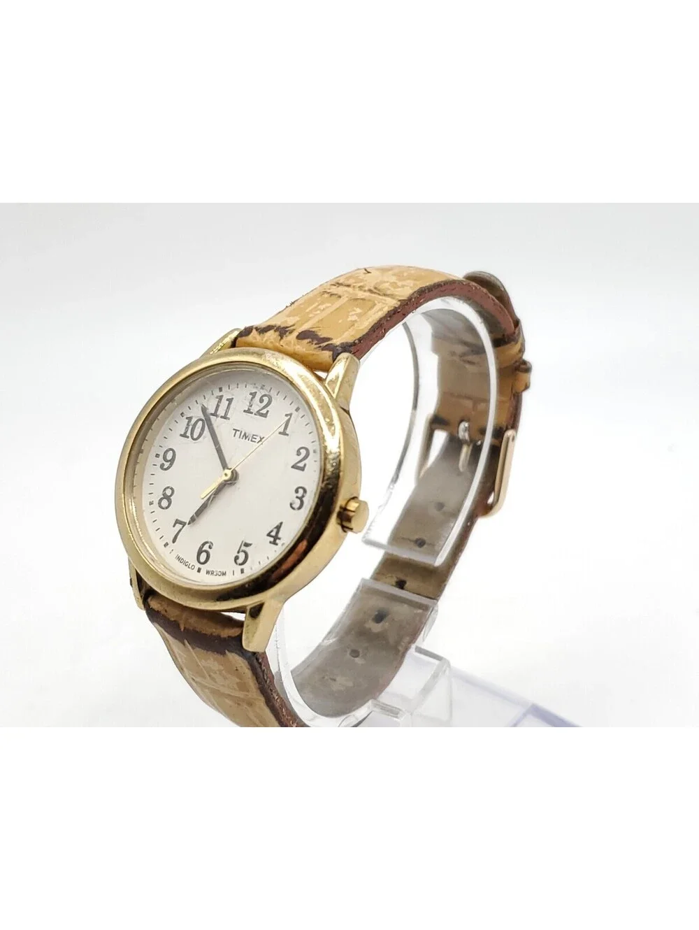 Vintage 1986 Timex Quartz Watch Womens New Battery Gold Tone 30mm